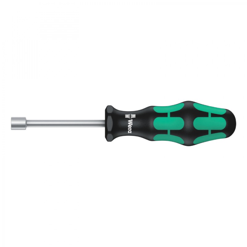 TOURNEVIS A DOUILLE WERA 395 HOLO 10 mm NOIR-VERT (VENDU A L'UNITE)  -MARQUE ALLEMANDE POUR LES ATELIERS-