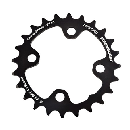 PLATEAU VTT DOUBLE DIAM  64 INTER 24DTS NOIR 4 BRANCHES ALU 7075 STRONG 10V SRAM XX SHIMAN