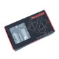 PEDALE VTT DESCENTE - BMX NEWTON NOIR A ROULEMENTS ALU CNC FILETAGE 9-16 AVEC PICOTS ARGENT DEMONTABLE (PAIRE)  115x97mm