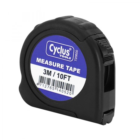 METRE-RUBAN A MESURER CYCLUS NOIR 3M AVEC VERROUILLAGE