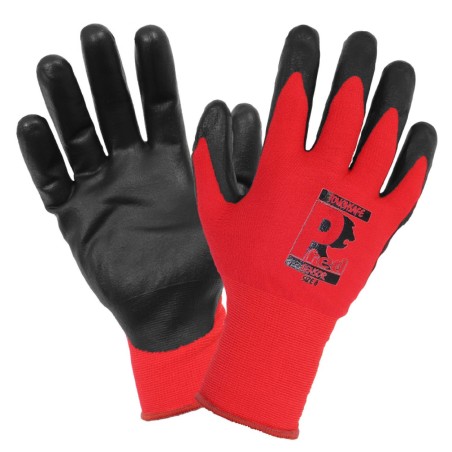 GANTS ATELIER TACTILE NYLON-ELASTHANNE ROUGE-NOIR HOMOLOGUE CE - TAILLE  8  (PAIRE)