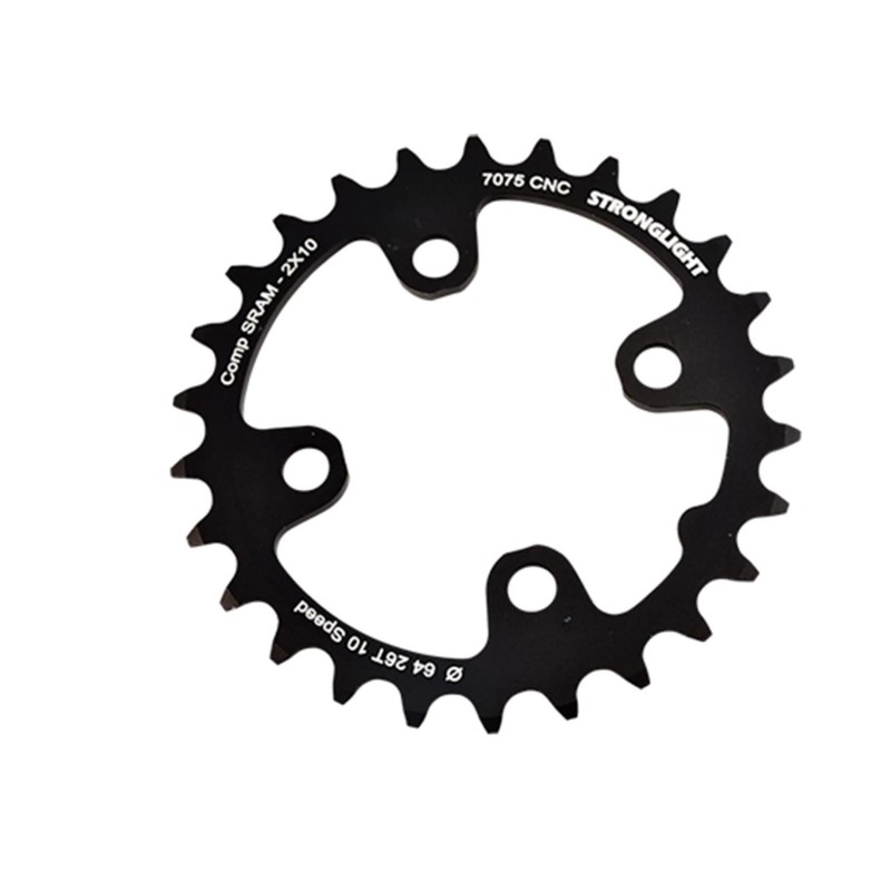 PLATEAU VTT DOUBLE DIAM  64 INTER 26DTS NOIR 4 BRANCHES ALU 7075 STRONG 10V SRAM XX SHIMAN