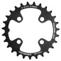 PLATEAU VTT 4BRA D.64 POUR SRAM XO SHIMANO (SAUF XT-XTR) STRONGLIGHT DOUBLE 27DTS INTERIEUR NOIR NON FILETE 10V. - EPAISSEUR
