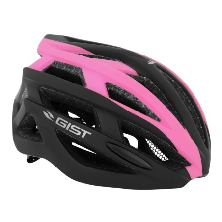 CASQUE VELO ADULTE GIST E-BIKE PLANET NOIR-ROSE MAT IN-MOLD TAILLE 58-62 REGLAGE MOLETTE 212GRS
