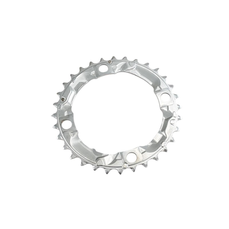 PLATEAU VTT TRIPLE DIAM 104 INTERM 32DTS ARGENT 4 BRANCHES SHIMANO ORIGINE ALIVIO M415 7/8