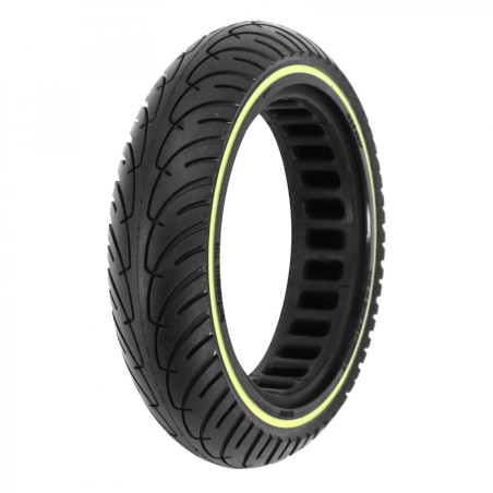 PNEU TROTTINETTE  8.5 X 2.00 NOIR LISERET FLUO - NOIR - PNEU PLEIN (POUR XIAOMI M365 ET AUTRES)
