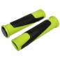 POIGNEE VTT NEWTON BI-MATIERE VERT-NOIR L130mm (PAIRE)