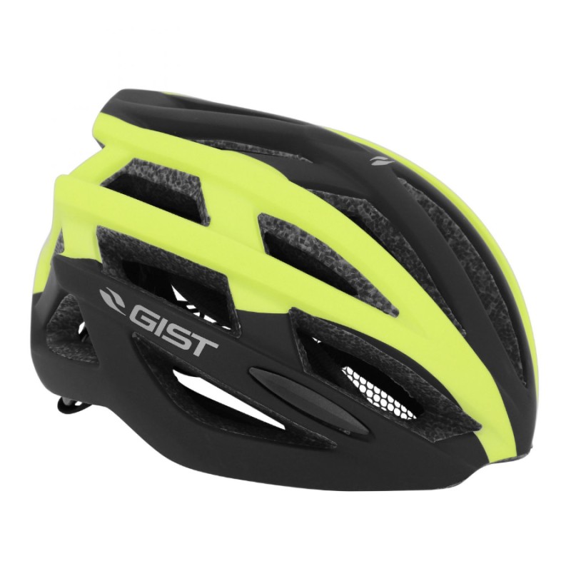 CASQUE VELO ADULTE GIST E-BIKE PLANET NOIR-JAUNE MAT IN-MOLD TAILLE 58-62 REGLAGE MOLETTE 212GRS
