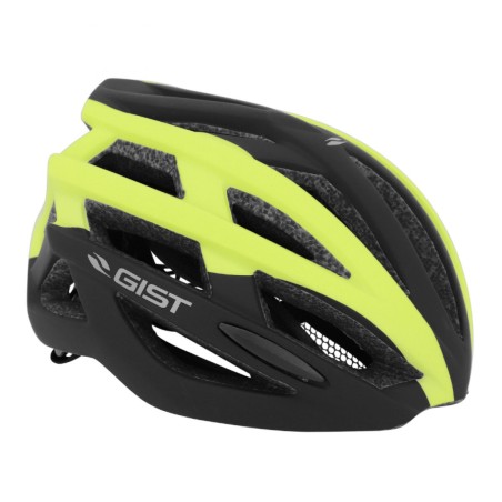 CASQUE VELO ADULTE GIST E-BIKE PLANET NOIR-JAUNE MAT IN-MOLD TAILLE 58-62 REGLAGE MOLETTE 212GRS