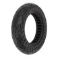 PNEU TROTTINETTE 10 X 2.50 NOIR POINT ROUGE - PNEU PLEIN ( pour jante largeur 34mm, diamètre inter 141mm, diamètre exter
