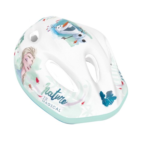 CASQUE VELO ENFANT DISNEY V2 FROZEN BLANC AVEC MOLETTE REGLAGE TAILLE 52-56 (VENDU SUR CARTE)