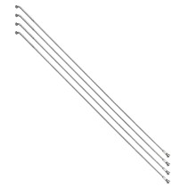 RAYON INOX ARGENT E-BIKE 2,0mm AVEC TETE EN 2,3mm  L 260mm SAPIM TETE COUDEE AVEC ECROUS (VENDU PAR 4)