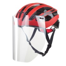 ECRAN CASQUE VELO POLISPORT UNIVERSELLE PVC TRANSPARENTE (LIVREE AVEC 4 COLLIERS) (HOMOLOGUE UE 2016-425)