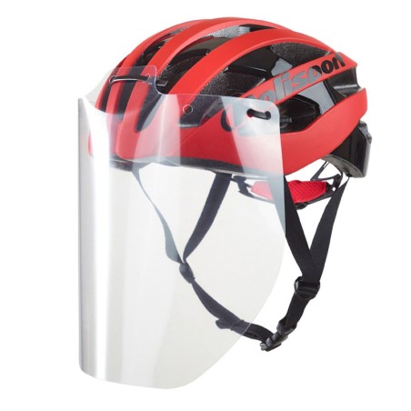 ECRAN CASQUE VELO POLISPORT UNIVERSELLE PVC TRANSPARENTE (LIVREE AVEC 4 COLLIERS) (HOMOLOGUE UE 2016-425)