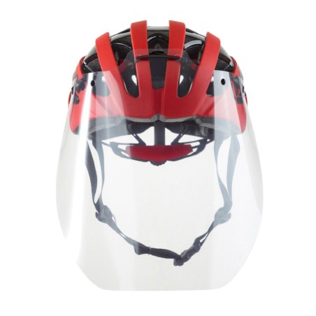 ECRAN CASQUE VELO POLISPORT UNIVERSELLE PVC TRANSPARENTE (LIVREE AVEC 4 COLLIERS) (HOMOLOGUE UE 2016-425)