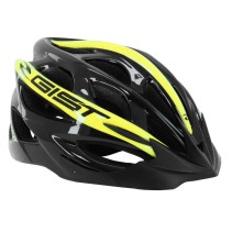 CASQUE VELO JUNIOR GIST ROUTE-VTT FASTER NOIR-JAUNE FLUO IN-MOLD TAILLE 47-52 REGLAGE MOLETTE 240 g