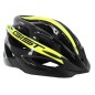 CASQUE VELO JUNIOR GIST ROUTE-VTT FASTER NOIR-JAUNE FLUO IN-MOLD TAILLE 47-52 REGLAGE MOLETTE 240 g