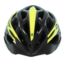 CASQUE VELO JUNIOR GIST ROUTE-VTT FASTER NOIR-JAUNE FLUO IN-MOLD TAILLE 47-52 REGLAGE MOLETTE 240 g