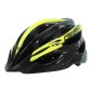 CASQUE VELO JUNIOR GIST ROUTE-VTT FASTER NOIR-JAUNE FLUO IN-MOLD TAILLE 47-52 REGLAGE MOLETTE 240 g