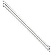 RAYON INOX ARGENT E-BIKE 2,0mm AVEC TETE EN 2,3mm  L 305mm SAPIM TETE COUDEE AVEC ECROUS (VENDU PAR 4)