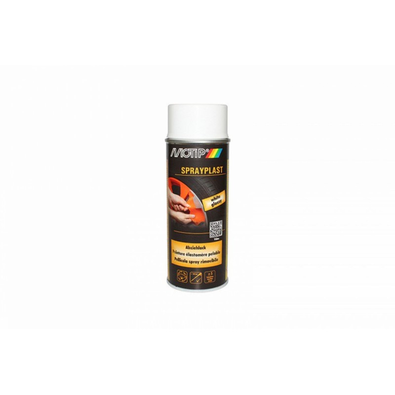 BOMBE DE PEINTURE MOTIP SPRAYPLAST BLANC BRILLANT AEROSOL 400 ml (396533)