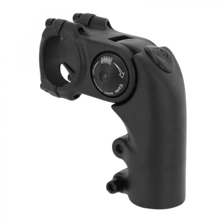 POTENCE VTT -URBAIN-TREKKING ERGOTEC REGLABLE OCTOPUS REHAUSSE ALU NOIR 31,8  L 60mm  POUR FOURCHE 1"1-8 (HOMOLOGUE NIVEAU 4)