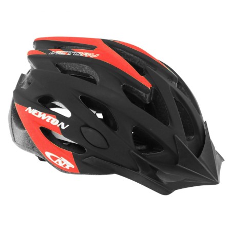 CASQUE VELO ADULTE NEWTON ROUTE-VTT VICTORY NOIR-ROUGE TAILLE 58-61 AVEC VISIERE ET LOCK (VENDU EN BOITE)