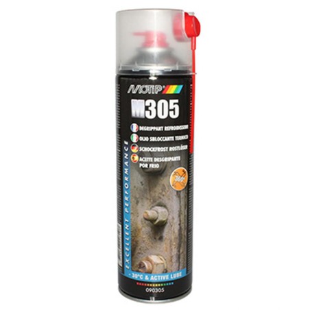 DEGRIPPANT REFROIDISSEUR MOTIP M305 (DEBLOQUE PAR BAISSE SOUDAINE DE TEMPERATURE -30°C) (AEROSOL 500ml)