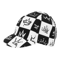 CASQUETTE VELO DECO KING NOIR-BLANC