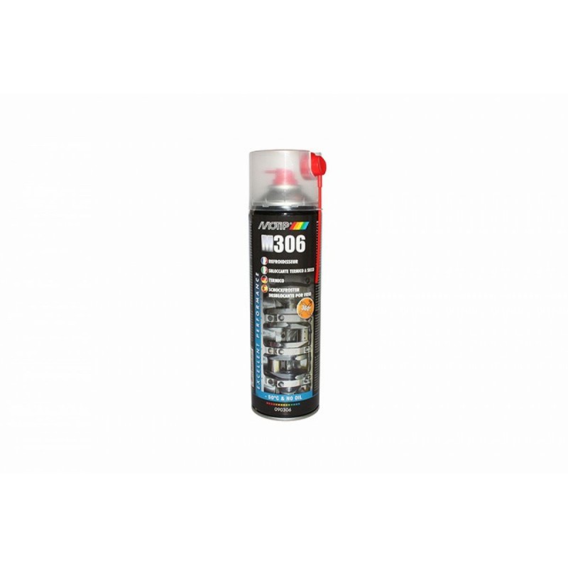 DEGRIPPANT REFROIDISSEUR DE PIECE MOTIP M306 (DEBLOQUE LES ASSEMBLAGES PAR BAISSE SOUDAINE DE TEMPERATURE -50°C) (SPAY 500 ml)