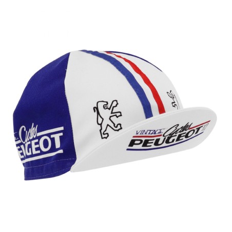 CASQUETTE VELO EQUIPE VINTAGE PEUGEOT BLEU-BLANC-ROUGE