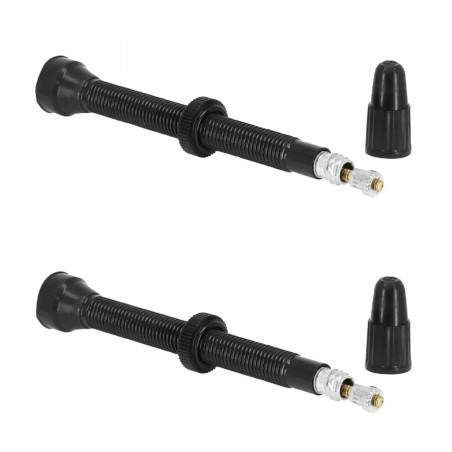 VALVE DE PNEU TUBELESS VITTORIA 60 mm ALU NOIR OBUS DEMONTABLE (VENDU PAR 2)