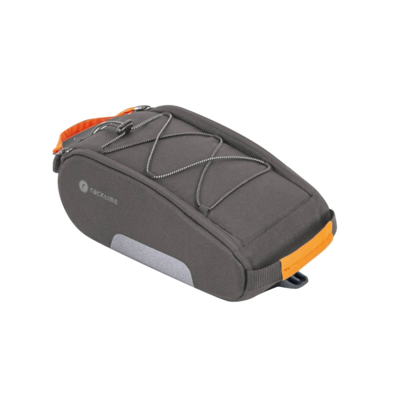 SACOCHE ARRIERE VELO RACKTIME YOSHI GRISE FIXATION PORTE BAGAGE (L 30cm x L 17cm x h 12cm) - COMPATIBLE SYSTEME RACKTIME SNAP-IT