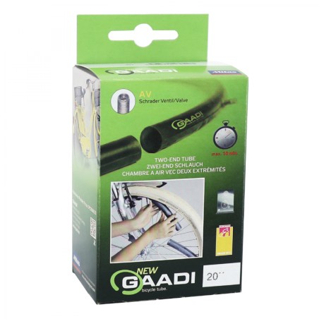 CHAMBRE A AIR VELO POUR VAE-E-BIKE 20 x 1.90-2.10 RUBENA-GAADI (50-54-406) VALVE STANDARD (PERMET DE MONTER LA CHAMBRE A