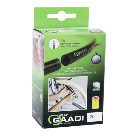 CHAMBRE A AIR VELO POUR VAE-E-BIKE 20 x 1.90-2.10 RUBENA-GAADI (50-54-406) VALVE PRESTA (PERMET DE MONTER LA CHAMBRE A A