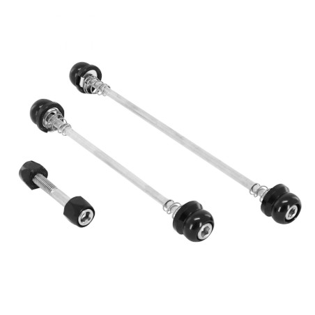 BLOCAGE RAPIDE DE ROUE VTT AVANT   ARRIERE AVEC SERRAGE SELLE NOIR NEWTON - SERRAGE CLE ALLEN (KIT 3 PIECES)