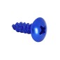 VIS PARKER TETE RONDE 4,0 x 12 mm ALU BLEU (SACHET DE 10 PIECES)