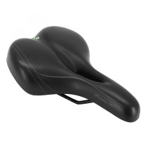 SELLE NEWTON CITY FLUIDYNAMIC DOUBLE DENSITE CONFORT 51 AVEC TROU CENTRAL NOIR HOMME 272x192mm
