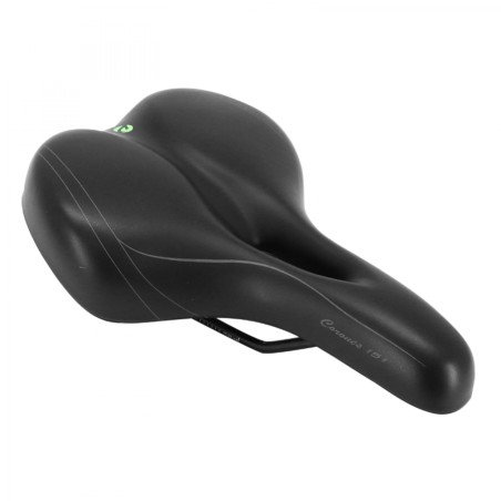 SELLE NEWTON CITY FLUIDYNAMIC DOUBLE DENSITE CONFORT 51 AVEC TROU CENTRAL NOIR HOMME 272x192mm