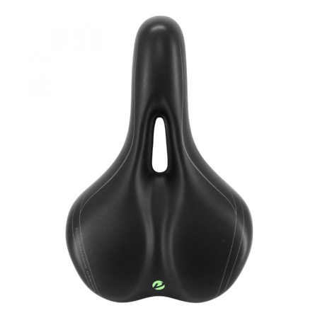 SELLE NEWTON CITY FLUIDYNAMIC DOUBLE DENSITE CONFORT 51 AVEC TROU CENTRAL NOIR HOMME 272x192mm