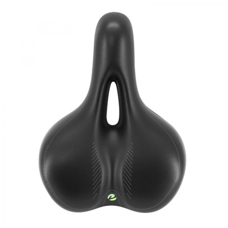 SELLE NEWTON CITY FLUIDYNAMIC DOUBLE DENSITE CONFORT 21 AVEC TROU CENTRAL NOIR FEMME 268x199mm