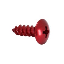 VIS PARKER TETE RONDE 4,0 x 12 mm ALU ROUGE (SACHET DE 10 PIECES)