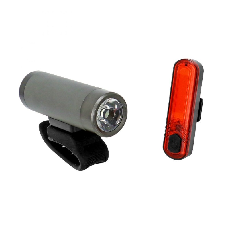 ECLAIRAGE VELO USB KIT NEWTON 70B SUR CINTRE-TIGE DE SELLE LEDS NOIR (LIVRE AVEC FIXATIONS) - RECHARGEABLE USB