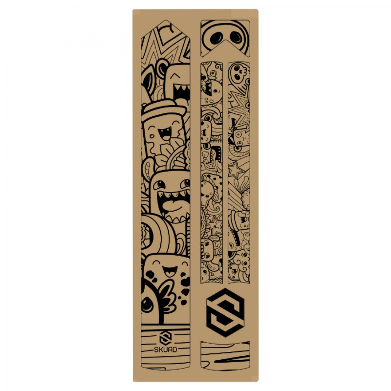 AUTOCOLLANT-STICKER DE PROTECTION CADRE VELO SKUAD MODELE COMICS NOIR (3M)