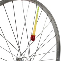 ECLAIRAGE DE RAYONS DE ROUE A PILE 1 LED ROUGE LIVRE AVEC 2 PILES LR44 (VENDU A L UNITE)