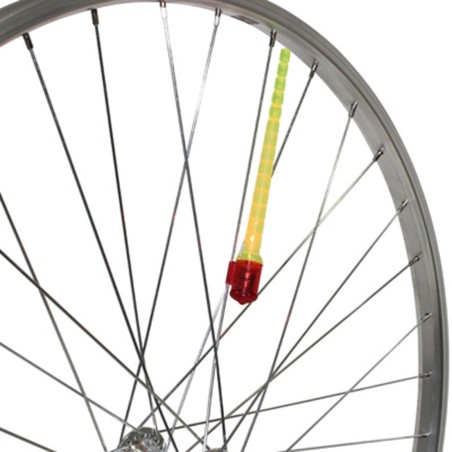 ECLAIRAGE DE RAYONS DE ROUE A PILE 1 LED ROUGE LIVRE AVEC 2 PILES LR44 (VENDU A L UNITE)