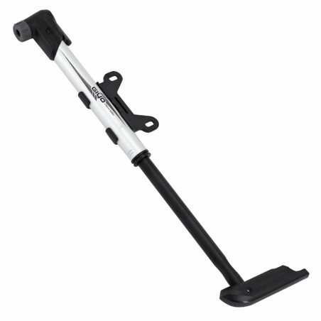 Pompe mini route-vtt giyo corps alu argent vp-vs (poignee en t) (sur carte) - lg 270mm et 8 bars