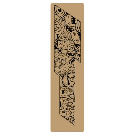 AUTOCOLLANT-STICKER DE PROTECTION BRAS OSCILLANT VELO SKUAD MODELE COMICS NOIR (3M)