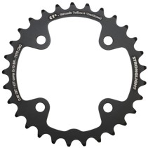 PLATEAU VTT 4BRA D.80 POUR SRAM X0-XX-X9-X7 STRONGLIGHT DOUBLE 29DTS INTERIEUR NOIR CT2  10V. - EPAISSEUR 3.5mm