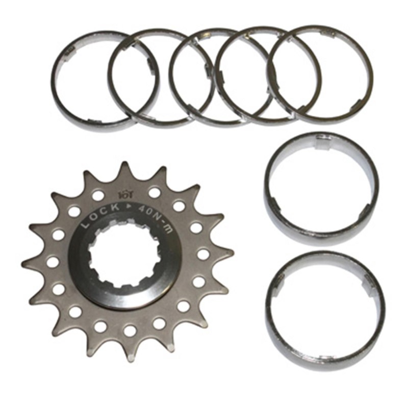 KIT ADAPTATION POUR PIGNON 16DTS SUR CORPS CASSETTE TYPE SHIMANO (AVEC ENTRETOISES)